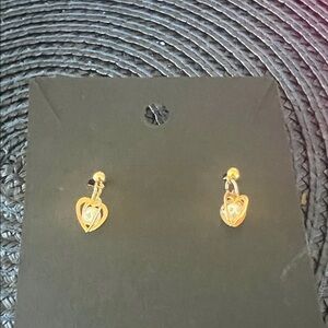 Gold Heart Earrings